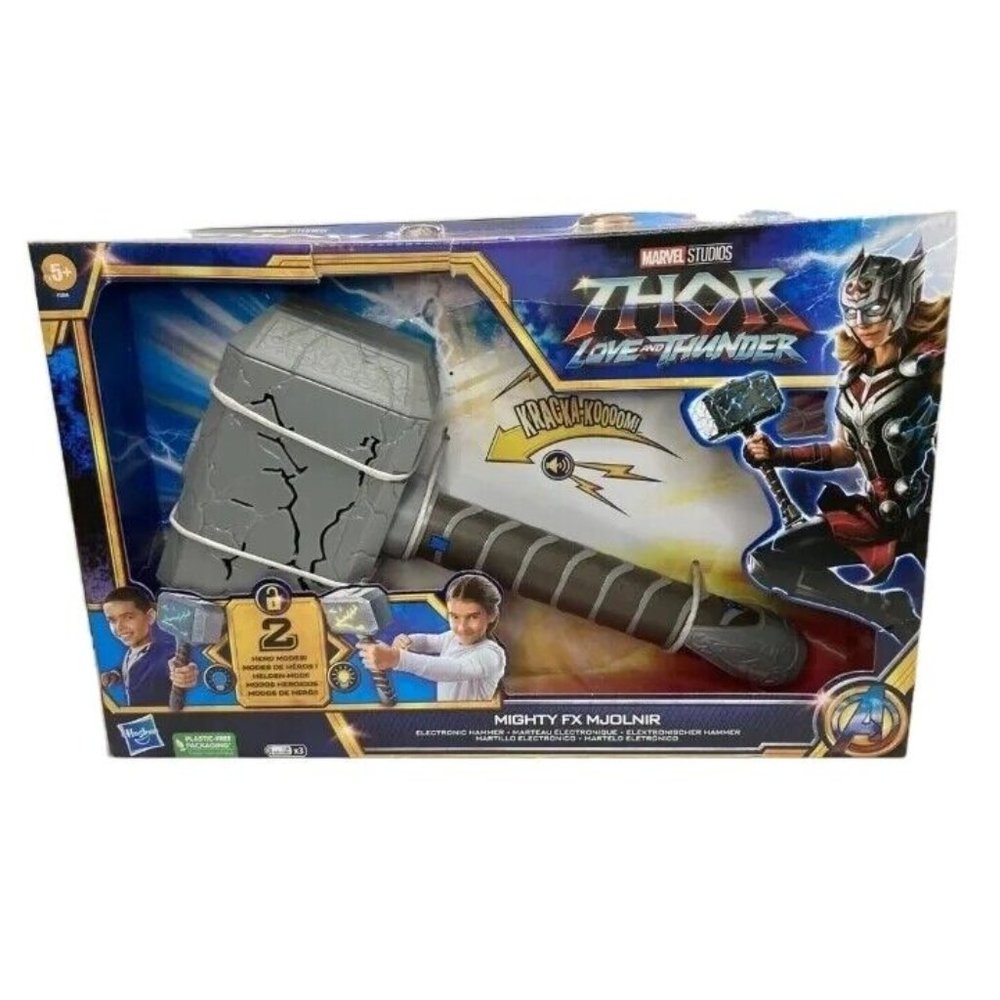 HASBRO MARVEL STUDIOS THOR LOVE & THUNDER MIGHTY FX MJOLNIR HAMMER HALLOWEEN NEW
